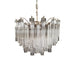 Gorgeous Murano Quadriedri Prisms Transparent Chandelier-DWHOME