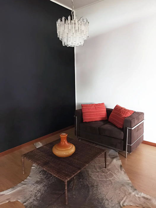 Gorgeous Murano Quadriedri Prisms Transparent Chandelier-DWHOME