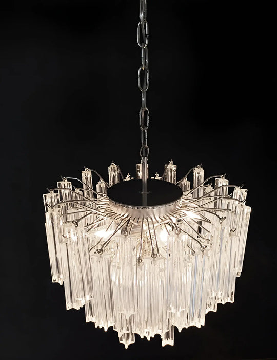 Gorgeous Murano Quadriedri Prisms Transparent Chandelier-DWHOME