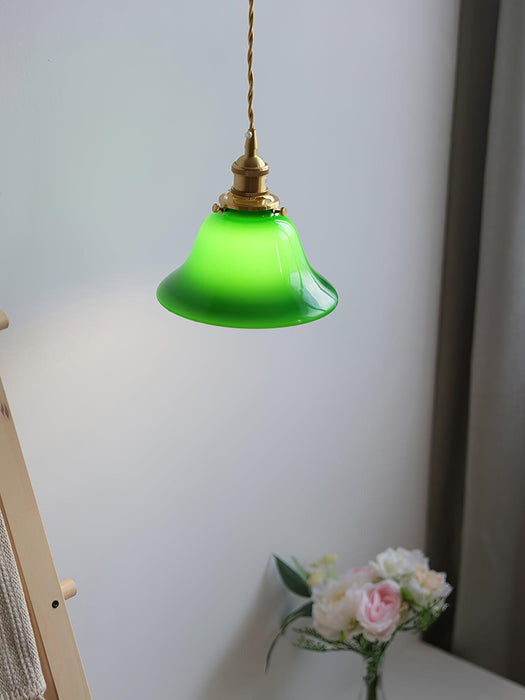 Green Bell Pendant Light-DWHOME