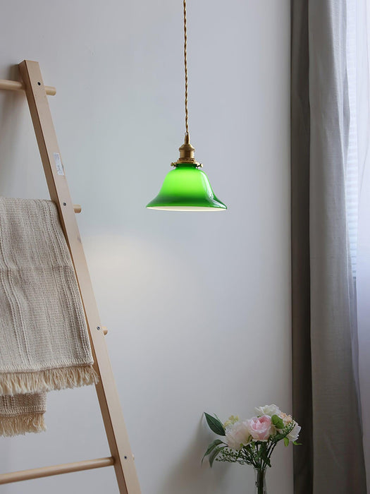 Green Bell Pendant Light-DWHOME