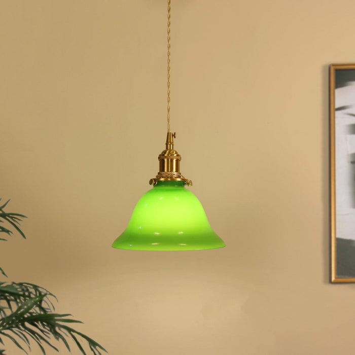 Green Bell Pendant Light-DWHOME