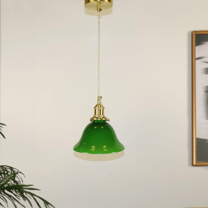 Green Bell Pendant Light-DWHOME