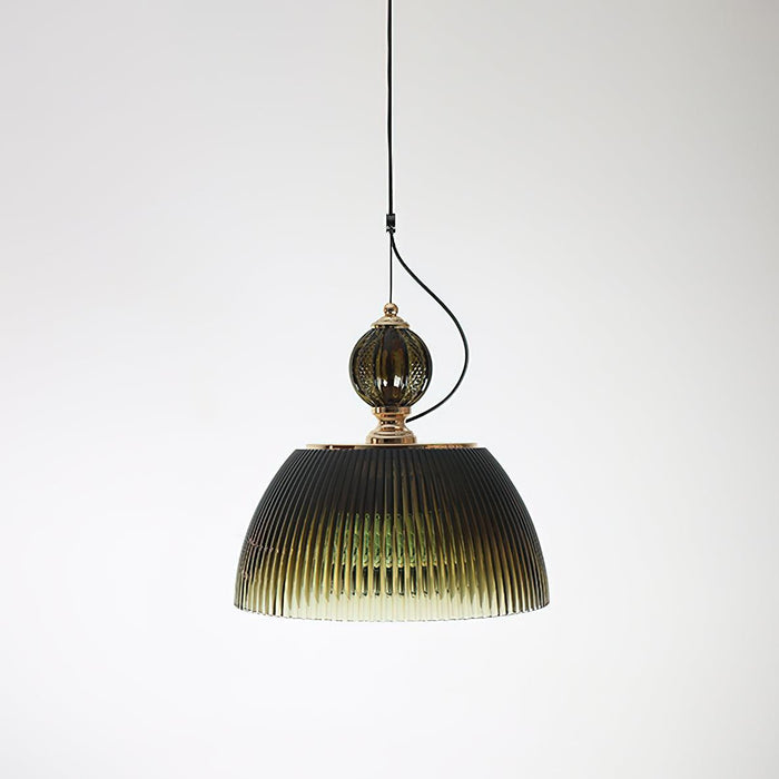 Green Glass Bowl Pendant Lamp-DWHOME