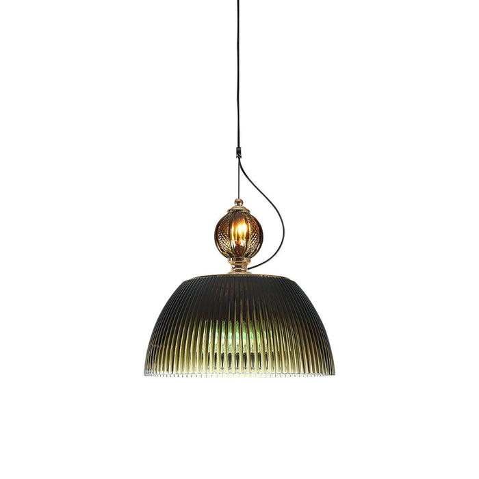 Green Glass Bowl Pendant Lamp-DWHOME