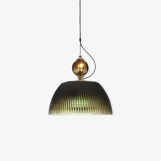 Green Glass Bowl Pendant Lamp-DWHOME