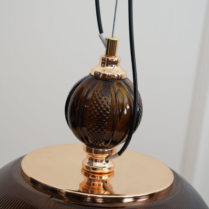 Green Glass Bowl Pendant Lamp-DWHOME