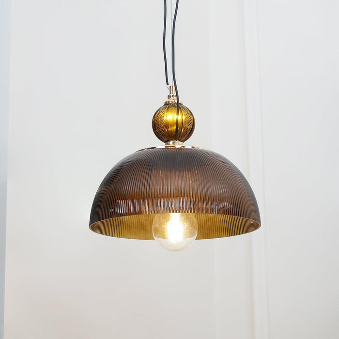 Green Glass Bowl Pendant Lamp-DWHOME