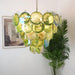 Green Murano Disc Chandelier-DWHOME