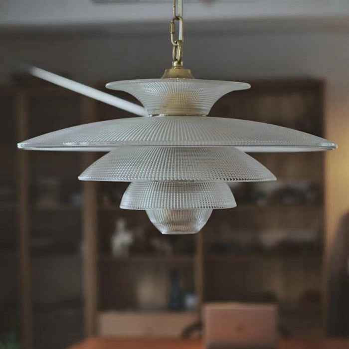 Grid Glass Pendant Light-DWHOME