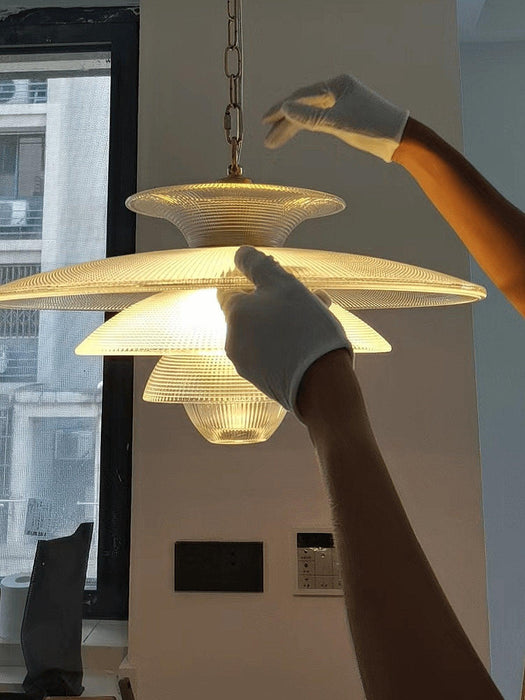 Grid Glass Pendant Light-DWHOME