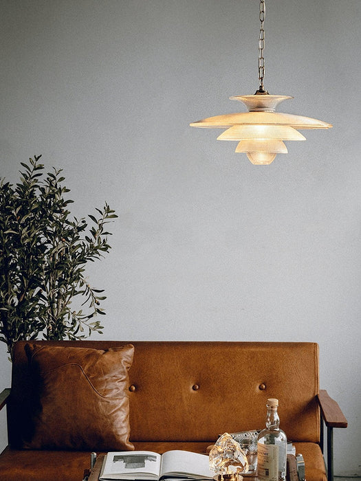 Grid Glass Pendant Light-DWHOME