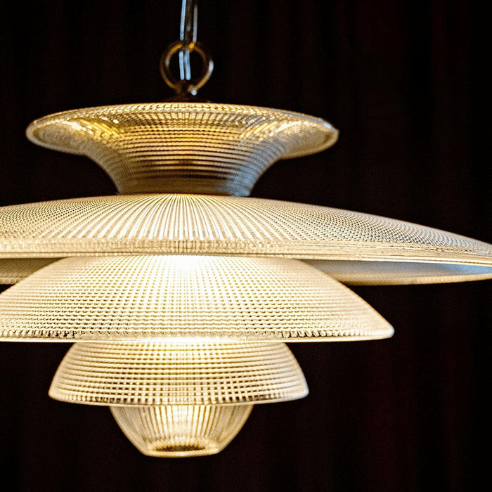 Grid Glass Pendant Light-DWHOME