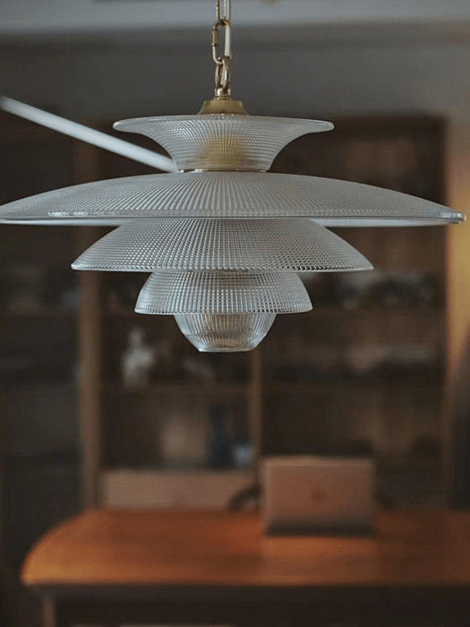 Grid Glass Pendant Light-DWHOME