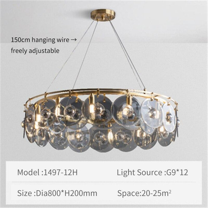 Modern Style Copper Shields Chandelier - DWHOME