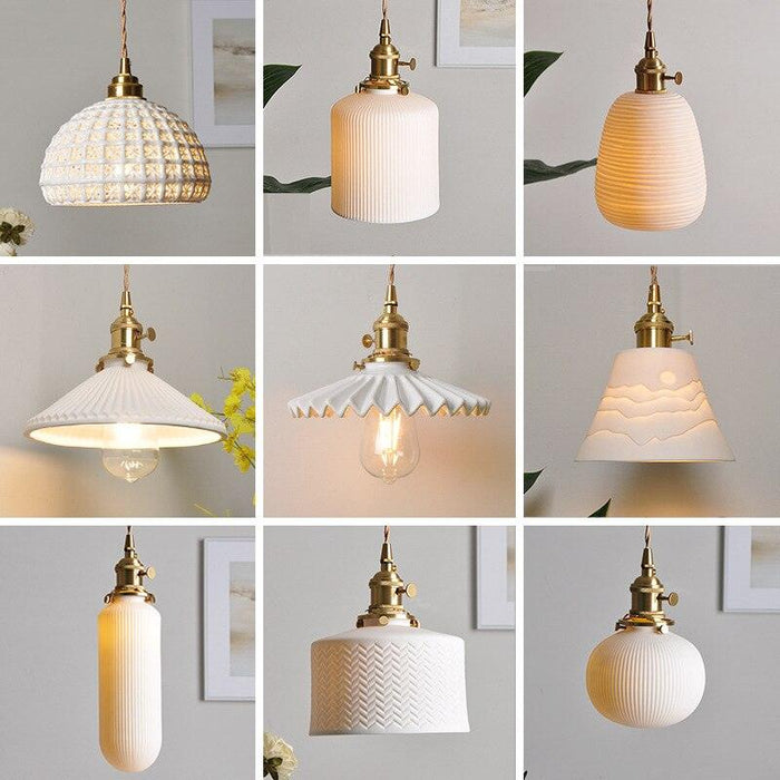 Nordic Style Ceramic Hanging Pendant Light - DWHOME