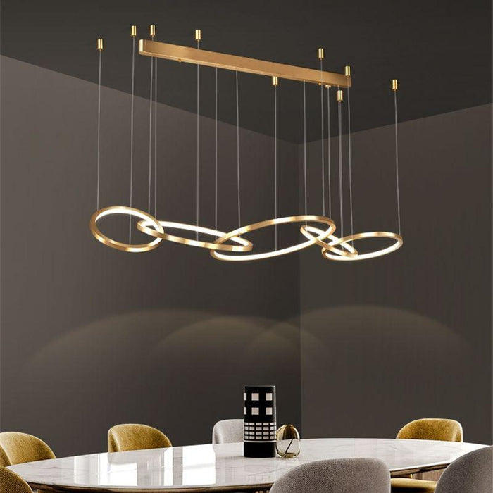 Modern Design Golden Rings Chandelier - DWHOME