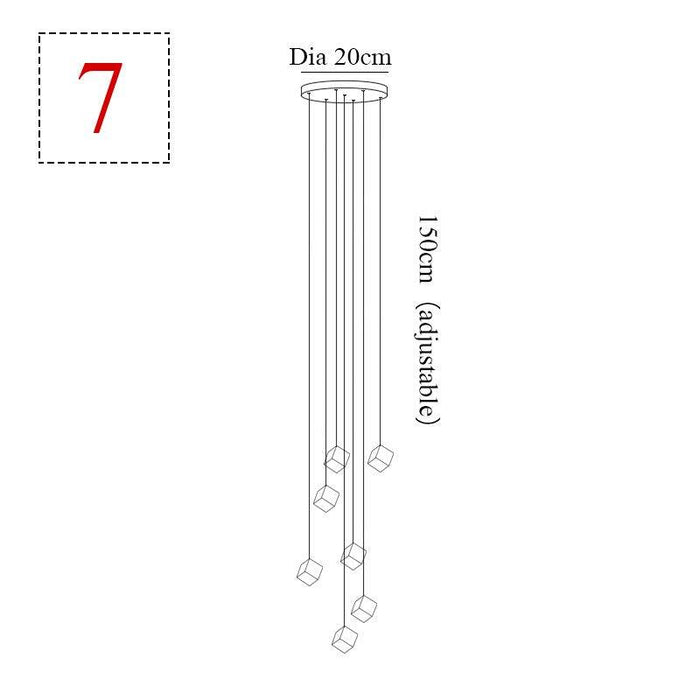Modern Style Crystalline Cubes Chandelier - DWHOME