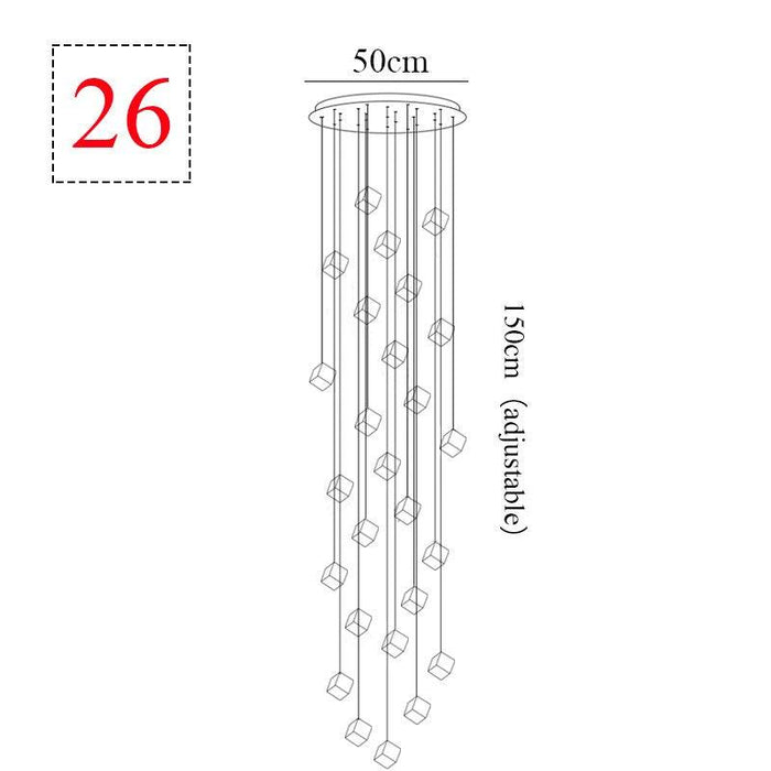 Modern Style Crystalline Cubes Chandelier - DWHOME
