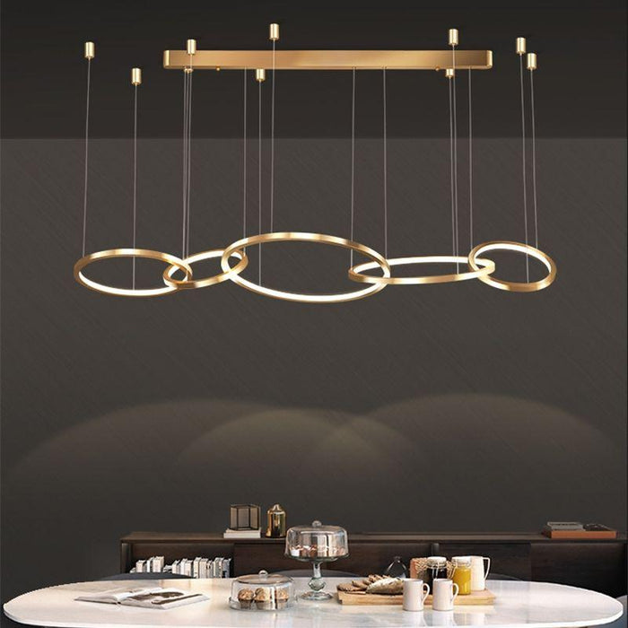 Modern Design Golden Rings Chandelier - DWHOME