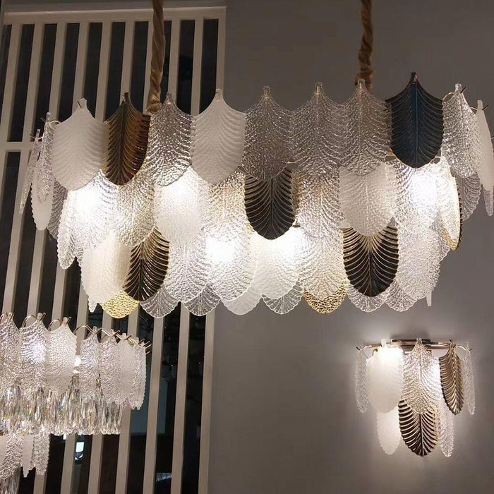 Postmodern Luxury Golden Feathers Chandelier - DWHOME