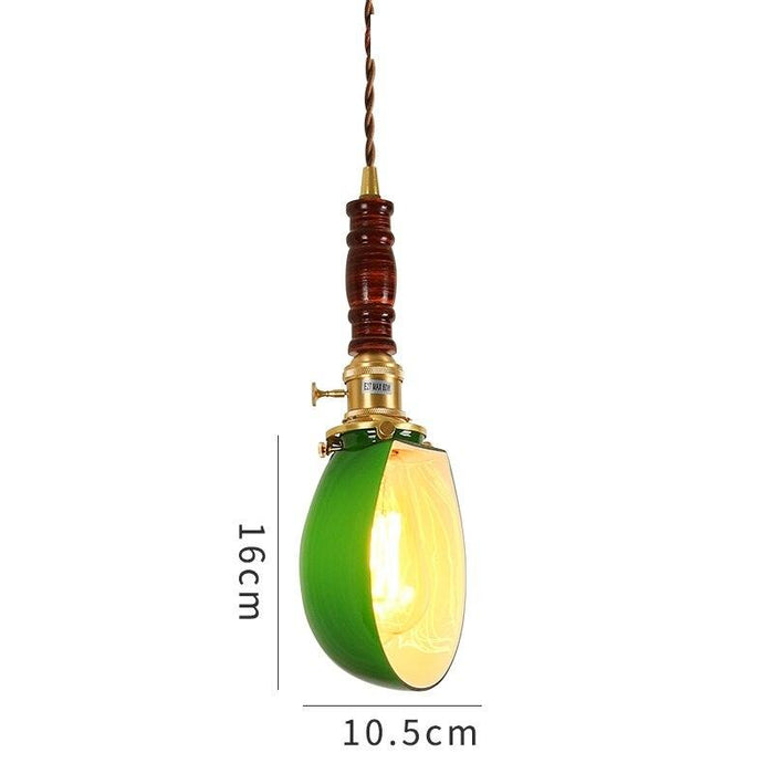 Vintage Style Green Glass Pendant Light - DWHOME