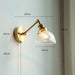Nordic Style Glass Copper LED Wall Light - DWHOME