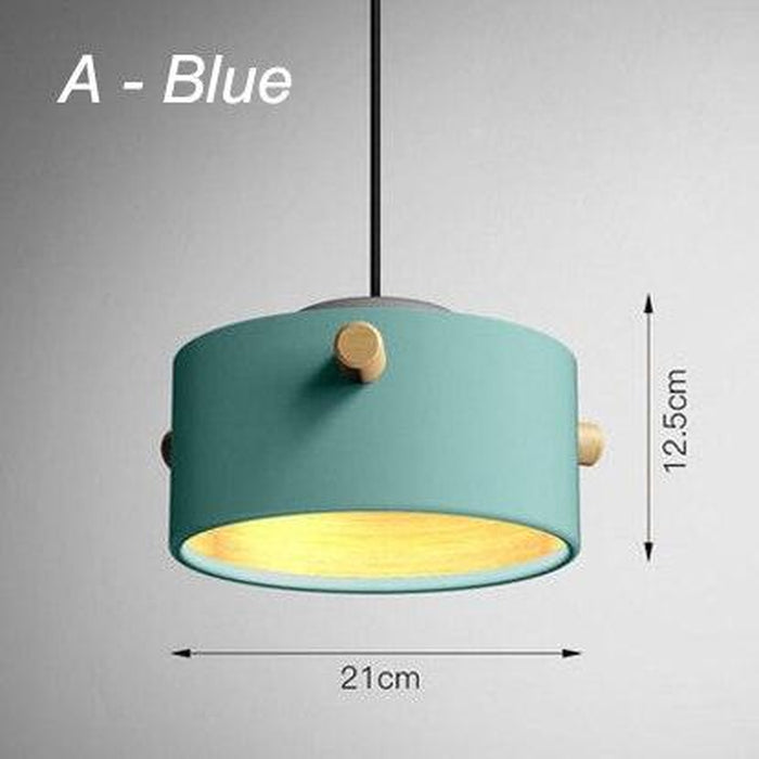 Wooden Bucket Pendant Lights-DWHOME