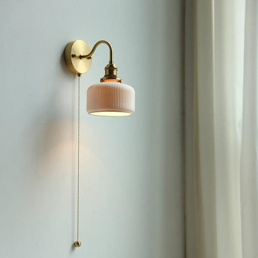 Modern Style Ceramic Pull Chain Wall Light-DWHOME