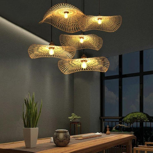 Wavy Strawhat Pendant Lights-DWHOME