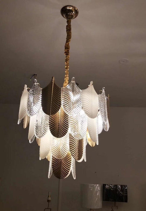Postmodern Luxury Golden Feathers Chandelier - DWHOME