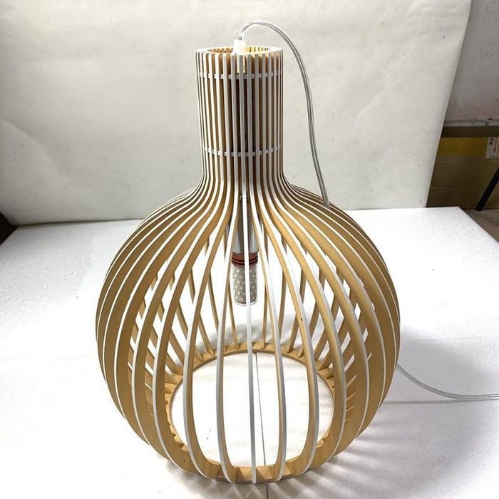 Wooden Birdcage Pendant Lamp - DWHOME