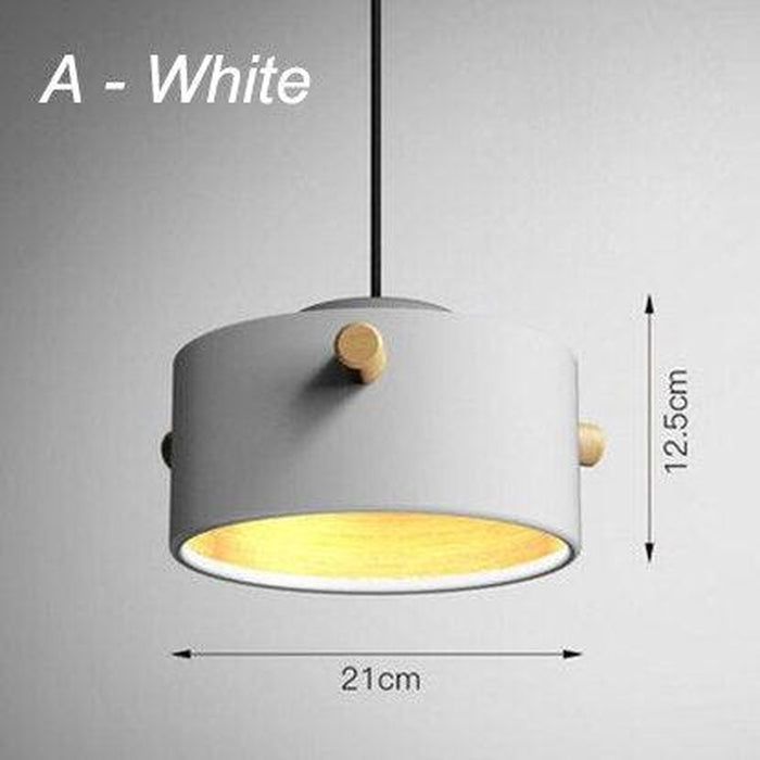 Wooden Bucket Pendant Lights-DWHOME