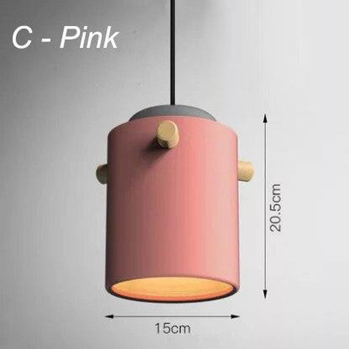 Wooden Bucket Pendant Lights-DWHOME