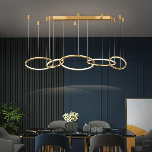 Modern Design Golden Rings Chandelier-DWHOME