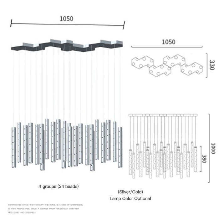 Modern Style Bars of Light Chandelier - DWHOME