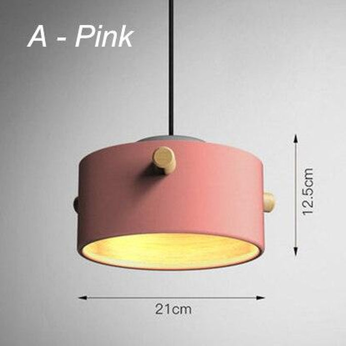 Wooden Bucket Pendant Lights-DWHOME