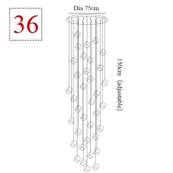 Modern Style Crystalline Cubes Chandelier - DWHOME