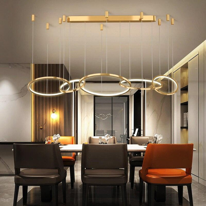 Modern Design Golden Rings Chandelier - DWHOME