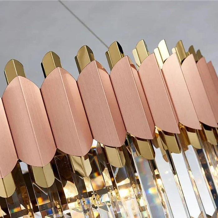 Gio 39" Rose Gold Dining Room Chandelier - DWHOME