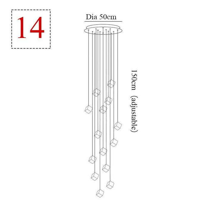 Modern Style Crystalline Cubes Chandelier - DWHOME