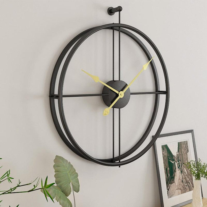 Modern Double Ring Iron Wall Clock - DWHOME