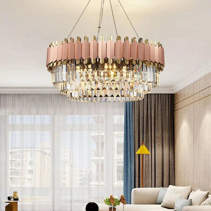 Gio Rose Gold Modern Chandelier - DWHOME