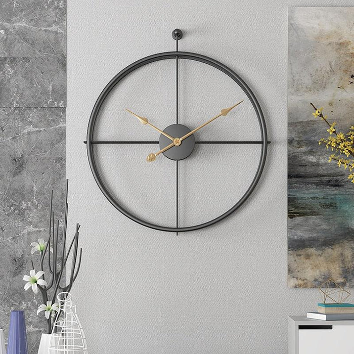Modern Double Ring Iron Wall Clock - DWHOME