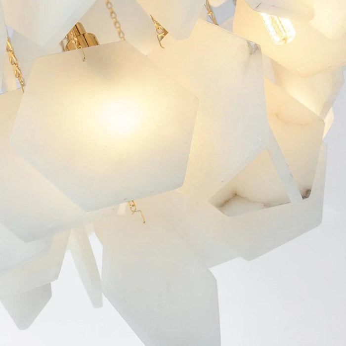 Moonshade Natural Marble Modern Chandelier - DWHOME