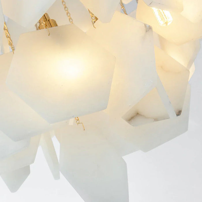 Moonshade Natural Marble Modern Chandelier-DWHOME