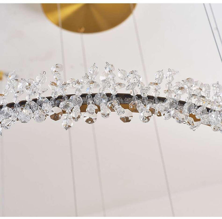 Capri Double Ring Crystal Chandelier - DWHOME
