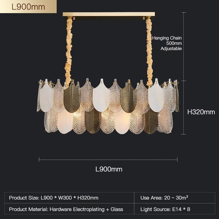 Postmodern Luxury Golden Feathers Chandelier - DWHOME