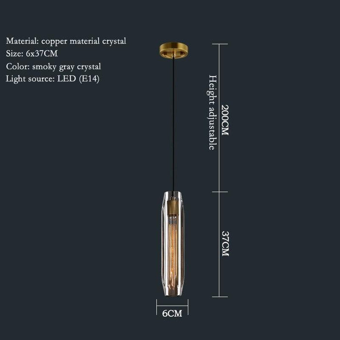 Nordic Style Transparent Torch Pendant Light-DWHOME