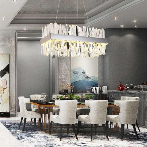 Calvi Crystal Rectangular Chandelier - DWHOME